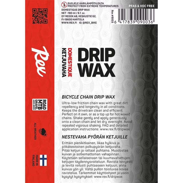 REX Domestique Drip Wax Nestemäinen Ketjuvaha 180ml